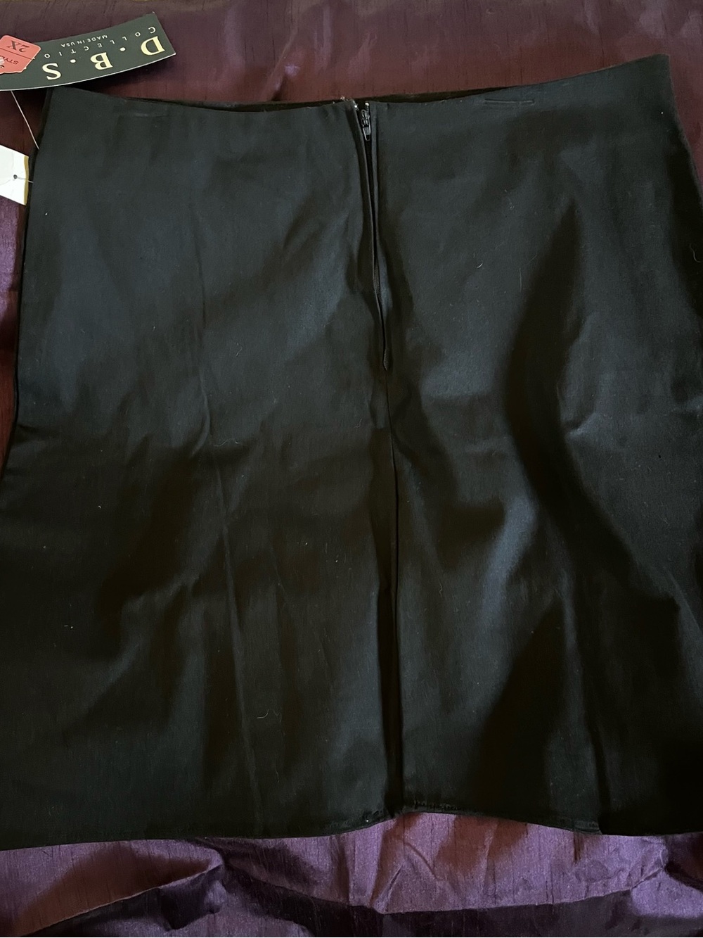Classic Black Mini Skirt with Back Zip